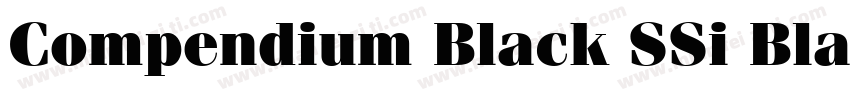 Compendium Black SSi Black字体转换